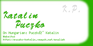 katalin puczko business card